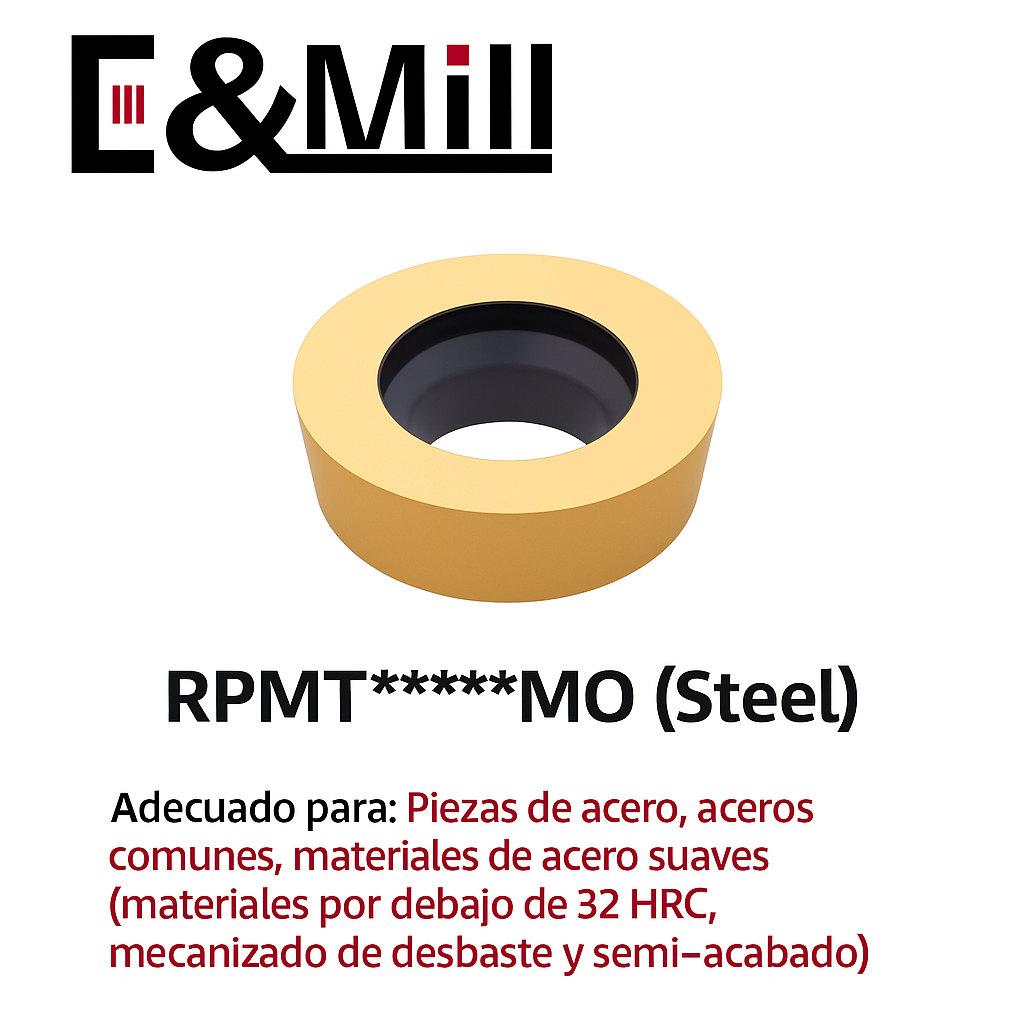 insertos RPMT / RPGT para Cabezal EMR – CNC Carburo para Fresado y Torneado